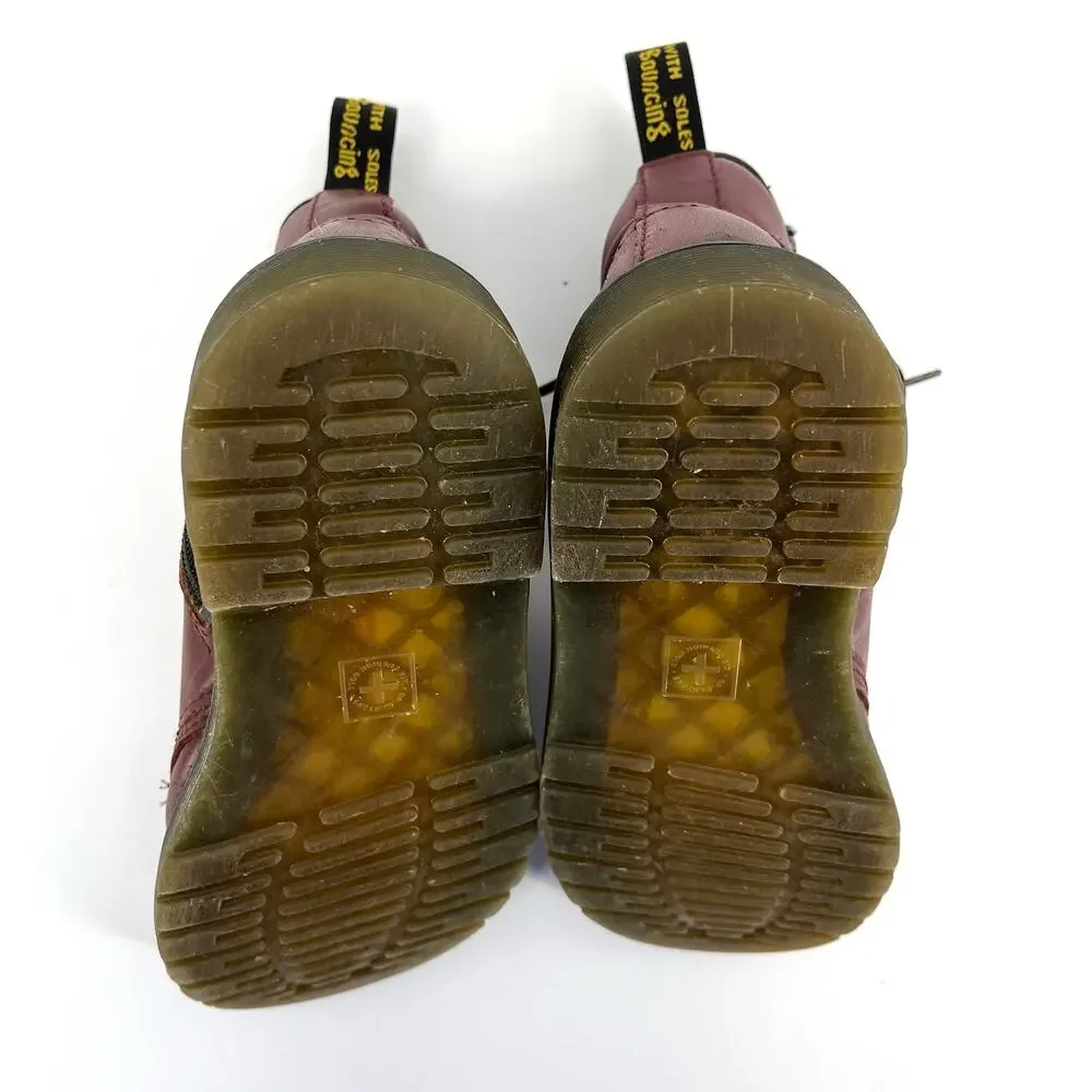 Dr‎ Martens red maroon burgundy 1460 junior lace up boots (US3)